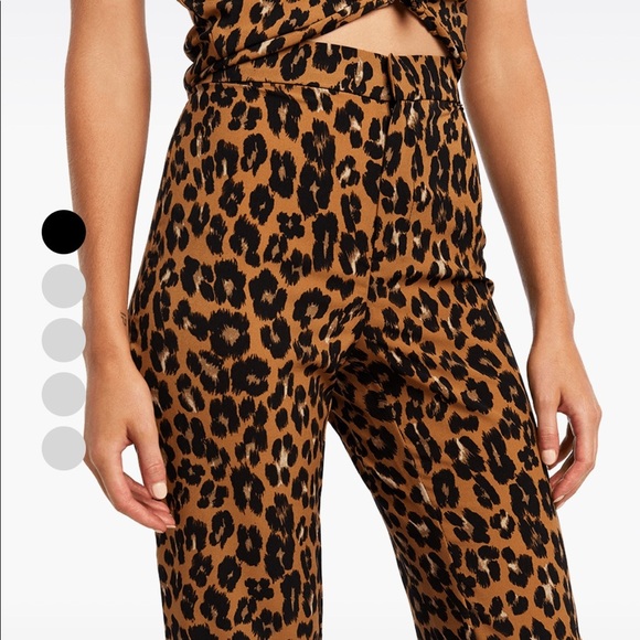 Bardot Leopard Print Flare Pants‎ Size 8 Bell Bottoms Y2K 70s Retro Animal Print - Picture 2 of 11